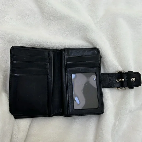 COPY - Vintage Coach Black Wallet with Silver Buckle - Picture 3 of 16